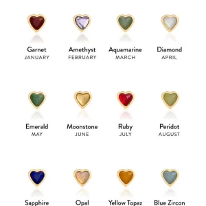 Alternative view of Birthstone Name Necklace (Gold)
